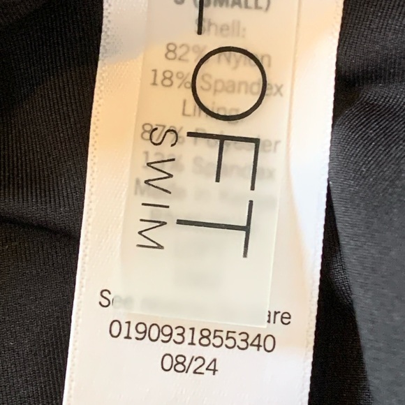 LOFT Black Women's Shirred Side‎ Tie
One-Piece Swimsuit NWT Women's
Size S - Picture 9 of 14